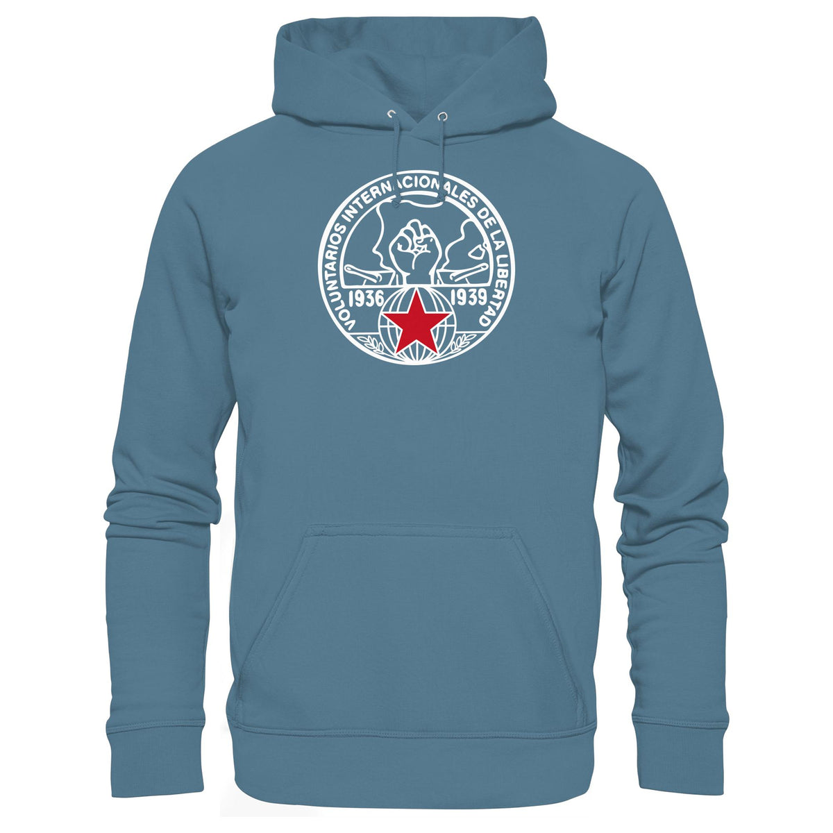DDR Ostalgie Kapuze / Hoodie Unisex • INTERNATIONALE BRIGADEN SPANIEN 1936 - DUNKEL