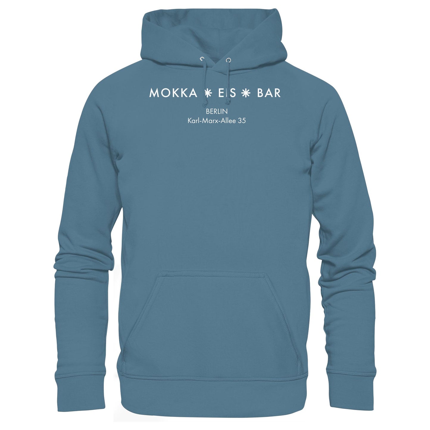 DDR Ostalgie Kapuze / Hoodie Unisex • MOKKA EIS BAR BERLIN (ORIGINAL SEITENLOGO)
