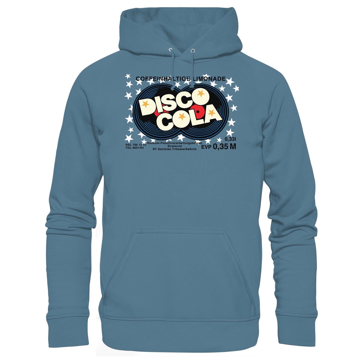 DDR Ostalgie Kapuze / Hoodie Unisex • DISCO COLA - ORIGINAL ETIKETT