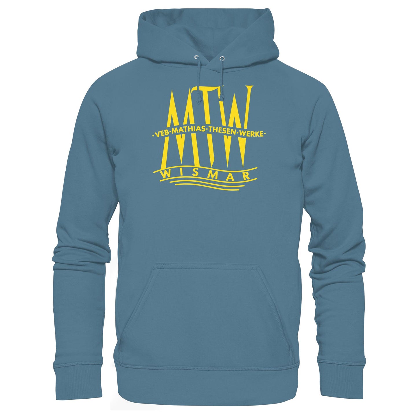 DDR Ostalgie Kapuze / Hoodie Unisex • MATHIAS-THESEN-WERKE WISMAR (LOGO 1946)