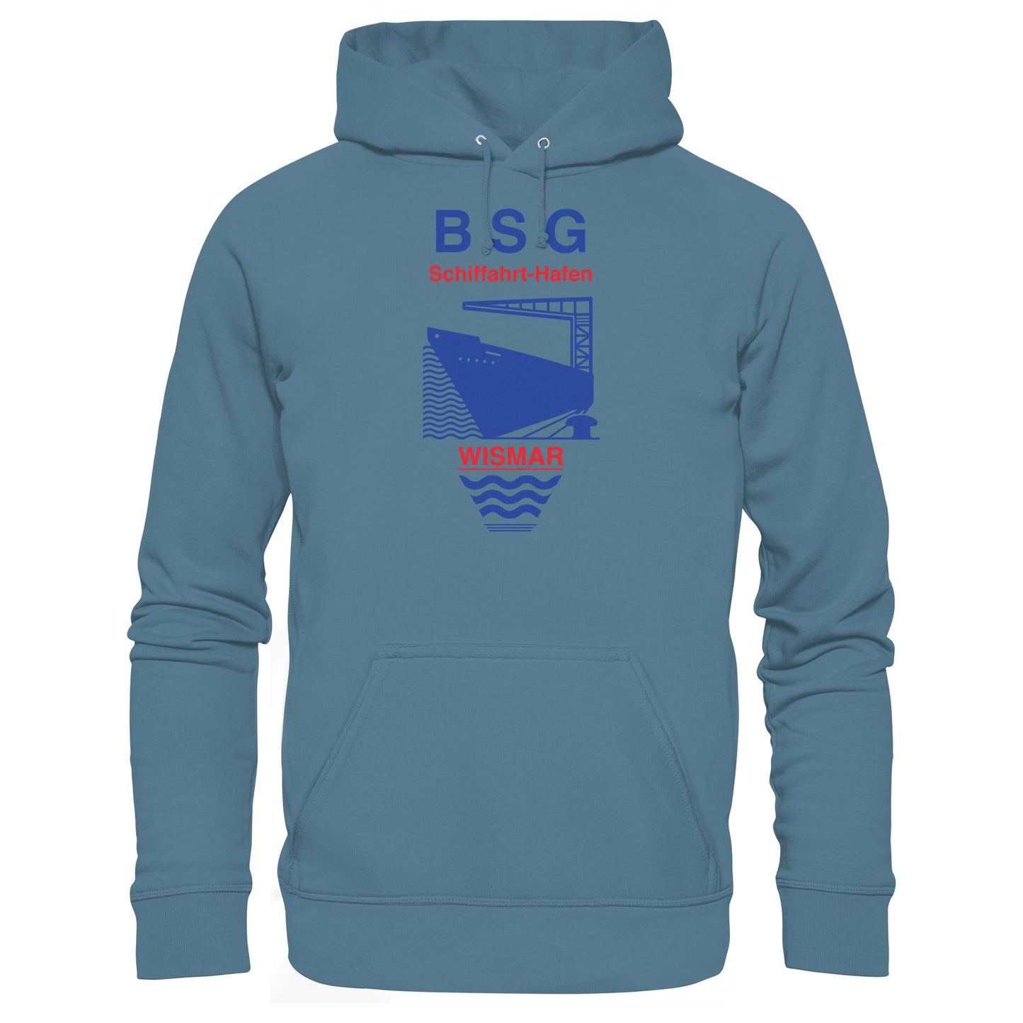 DDR Ostalgie Kapuze / Hoodie Unisex • BSG SCHIFFAHRT HAFEN WISMAR