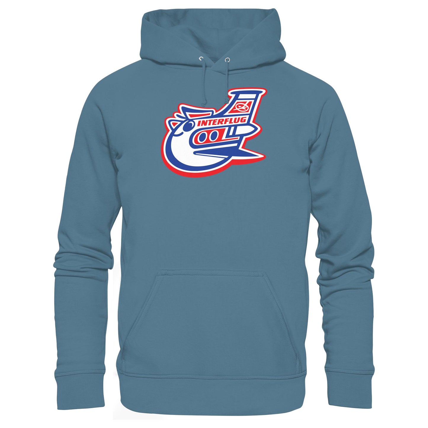 DDR Ostalgie Kapuze / Hoodie Unisex • INTERFLUG (ORIGINAL PIN)