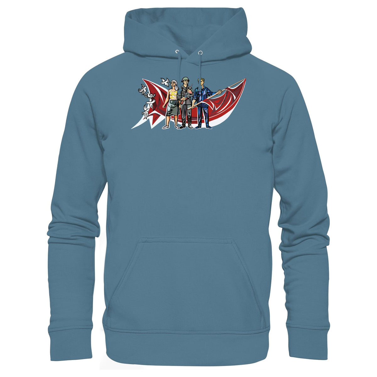 WALTER WOMACKA - BÄUERIN, NVA-SOLDAT & ARBEITER (MOSAIK HAUS DES LEHRERS, 1964) | DDR Ostalgie Kapuze / Hoodie Unisex