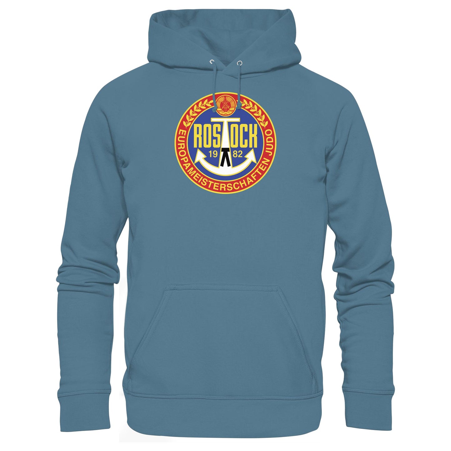 DDR Ostalgie Kapuze / Hoodie Unisex • EUROPAMEISTERSCHAFTEN IM JUDO - ROSTOCK 1982