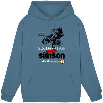 DDR Ostalgie Kapuze / Hoodie Unisex • SIMSON GEWINNT SILBERVASE - SIX DAYS 1964
