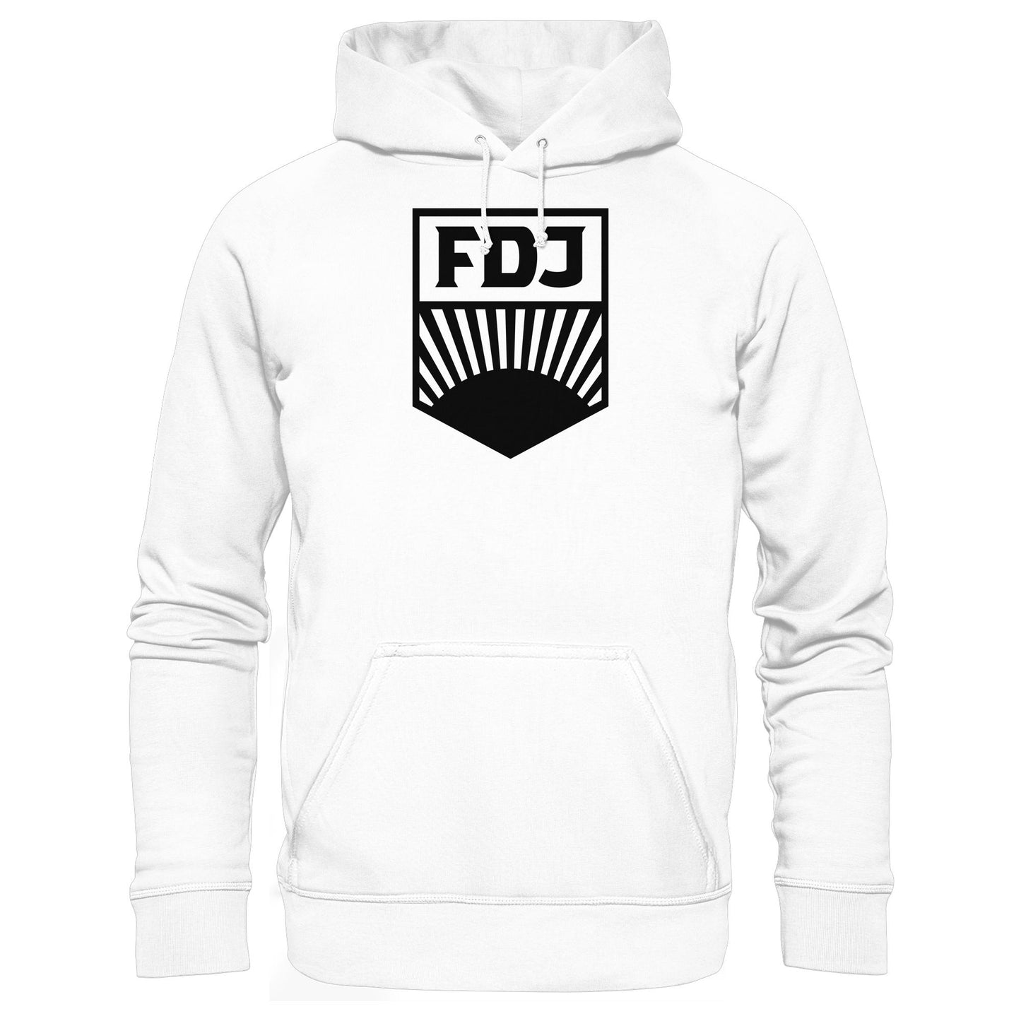 DDR Ostalgie Kapuze / Hoodie Unisex • FDJ FREIE DEUTSCHE JUGEND - SCHWARZ