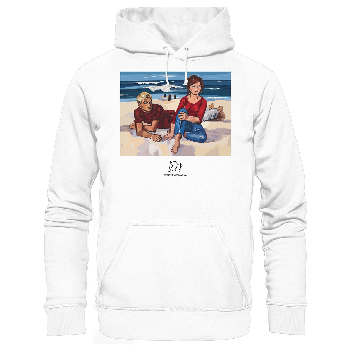 DDR Ostalgie Kapuze / Hoodie Unisex • WALTER WOMACKA - AM STRAND (1962)