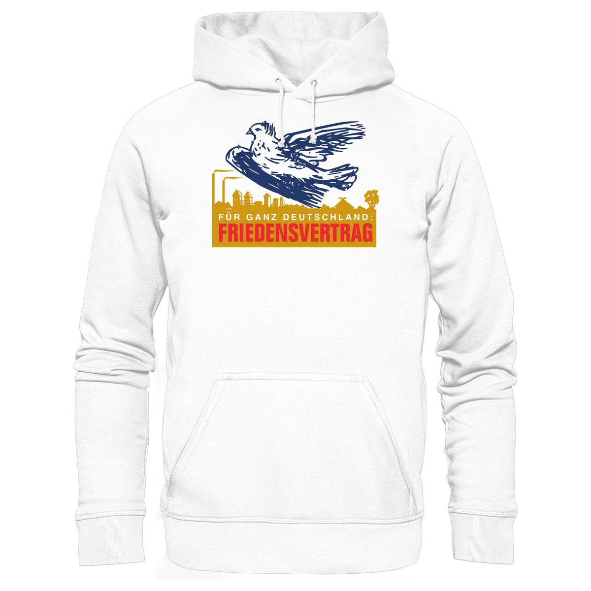 DDR Ostalgie Kapuze / Hoodie Unisex • FRIEDENSVERTRAG FÜR GANZ DEUTSCHLAND (ORIGINAL-PIN)