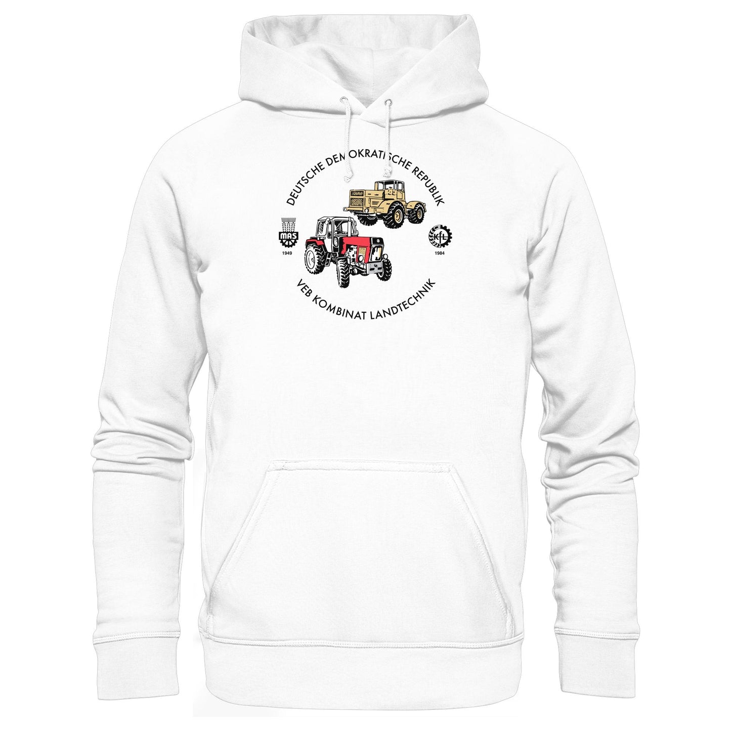 DDR Ostalgie Kapuze / Hoodie Unisex • VEB KOMBINAT LANDTECHNIK (ORIGINAL GEDÄCHTNISTELLER)
