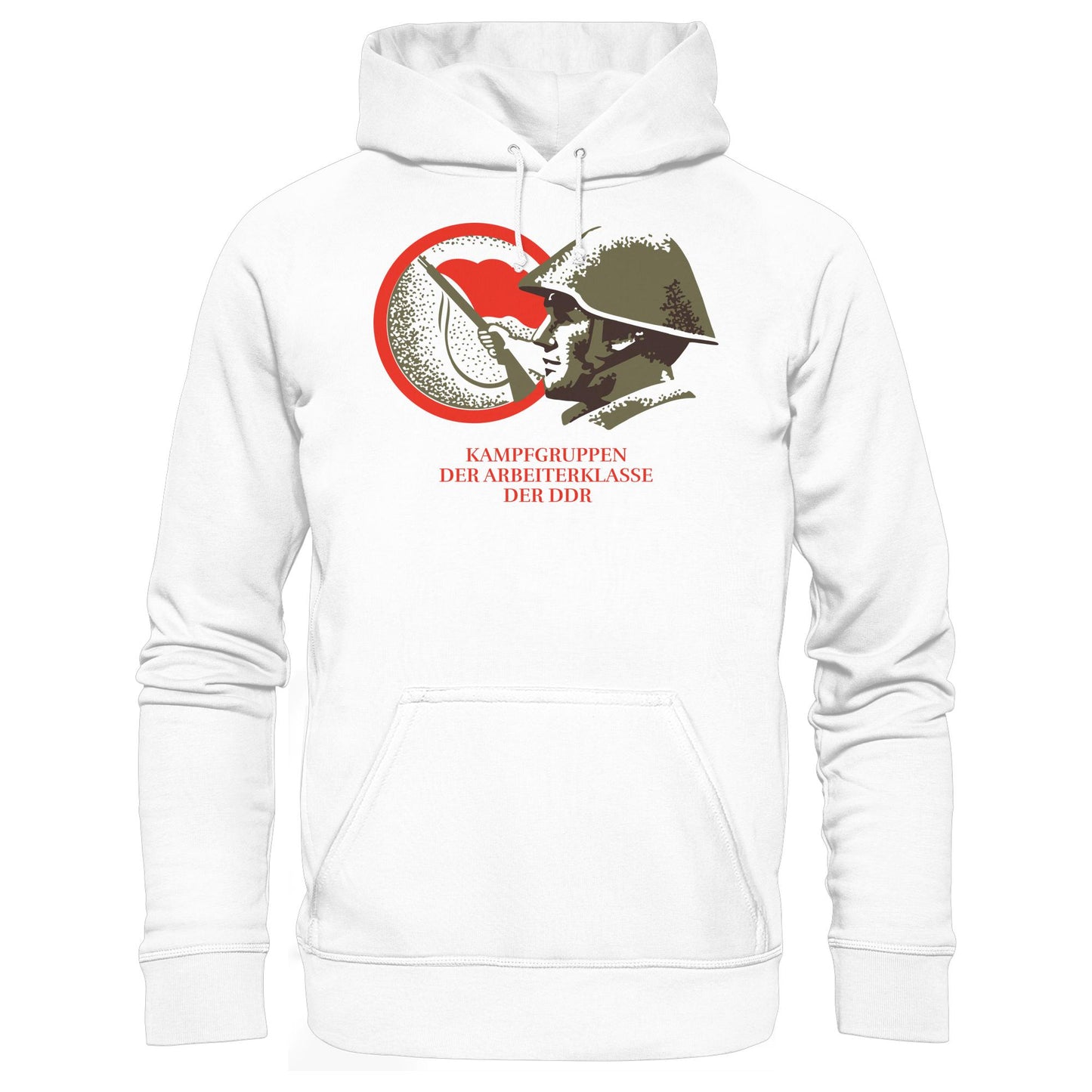 DDR Ostalgie Kapuze / Hoodie Unisex • KAMPFGRUPPEN DER ARBEITERKLASSE (ORIGINAL BRIEFMARKE)