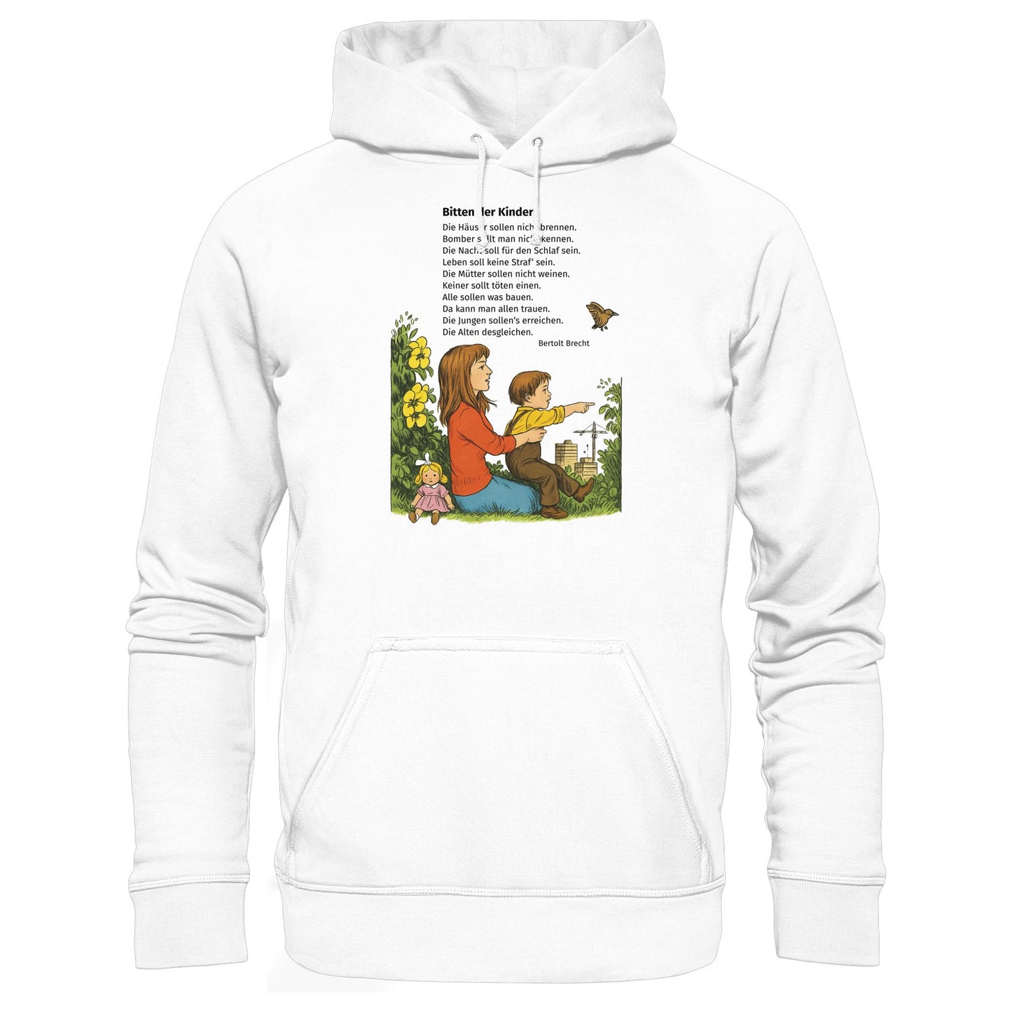 DDR Ostalgie Kapuze / Hoodie Unisex • BITTEN DER KINDER - UNSERE FIBEL