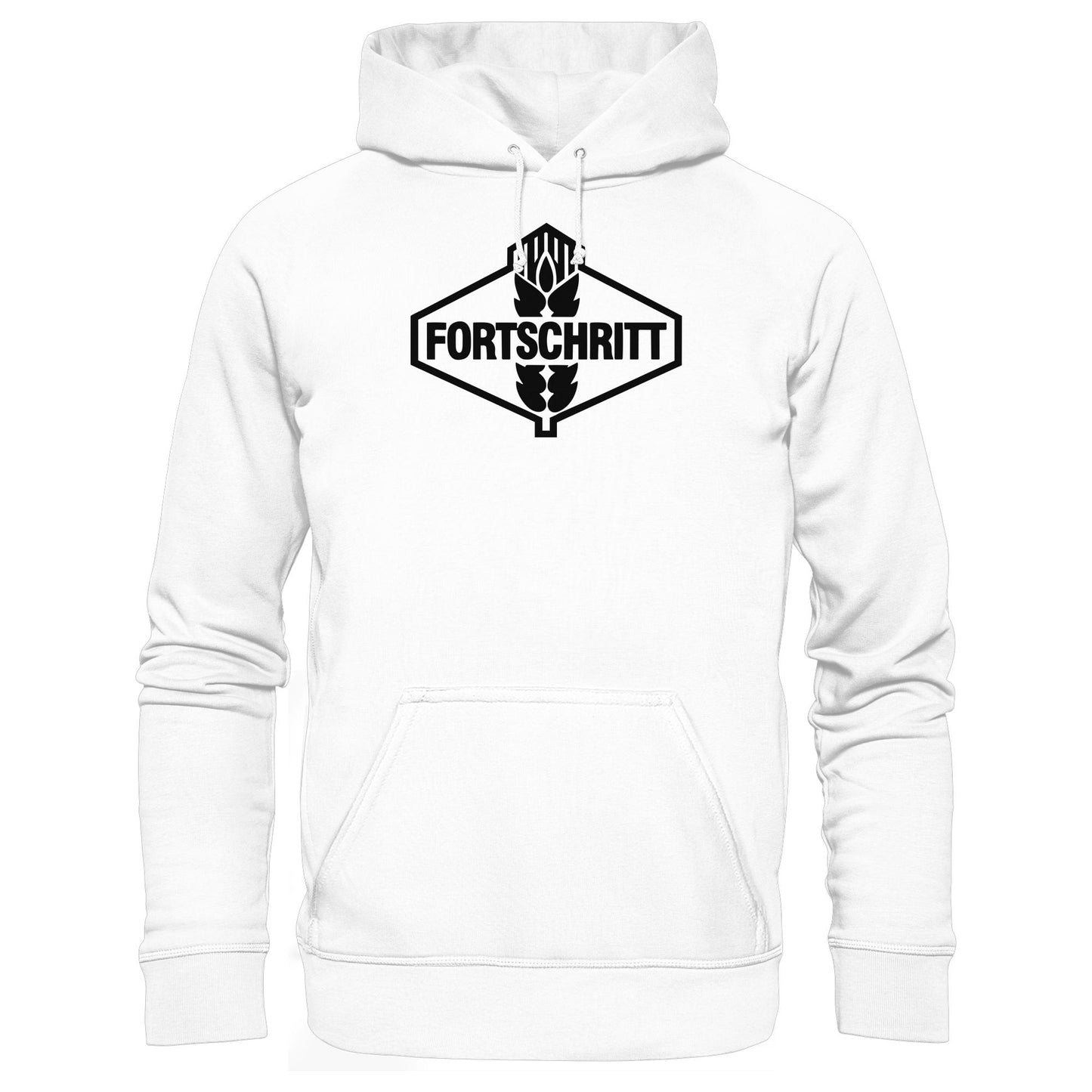 DDR Ostalgie Kapuze / Hoodie Unisex • FORTSCHRITT - WEISS