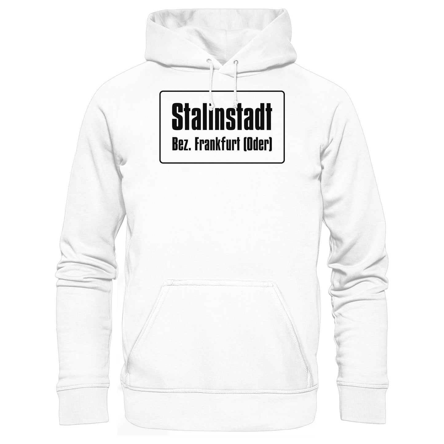 DDR Ostalgie Kapuze / Hoodie Unisex • STALINSTADT - EISENHÜTTENKOMBINAT OST EKO (ORIGINAL-SCHILD)