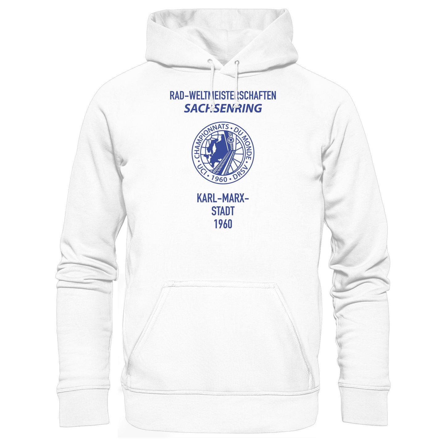 DDR Ostalgie Kapuze / Hoodie Unisex • RADWELTMEISTERSCHAFTEN SACHSENRING, KARL-MARX-STADT 1960
