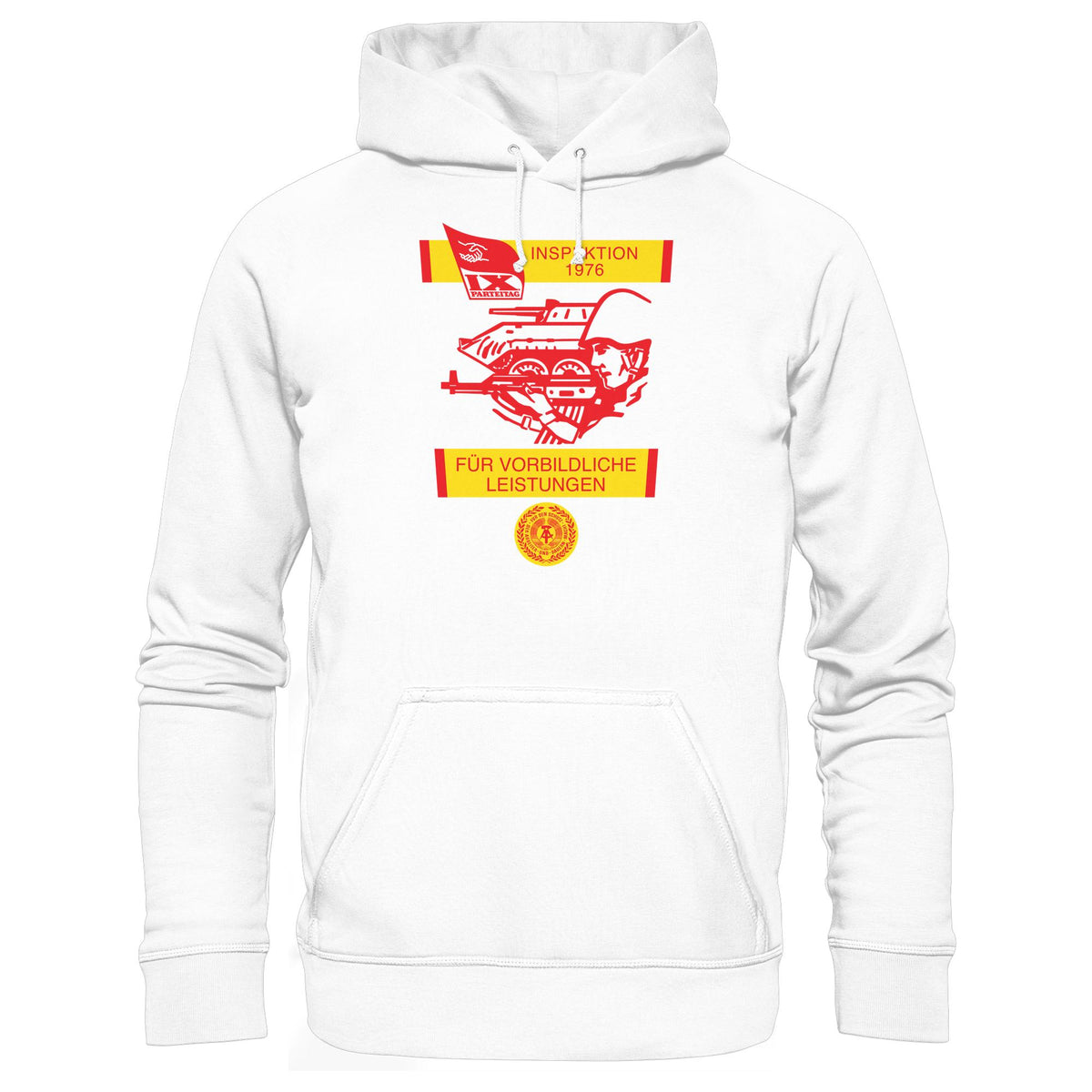 DDR Ostalgie Kapuze / Hoodie Unisex • NVA - WIMPEL FÜR VORBILDLICHE LEISTUNGEN 1976