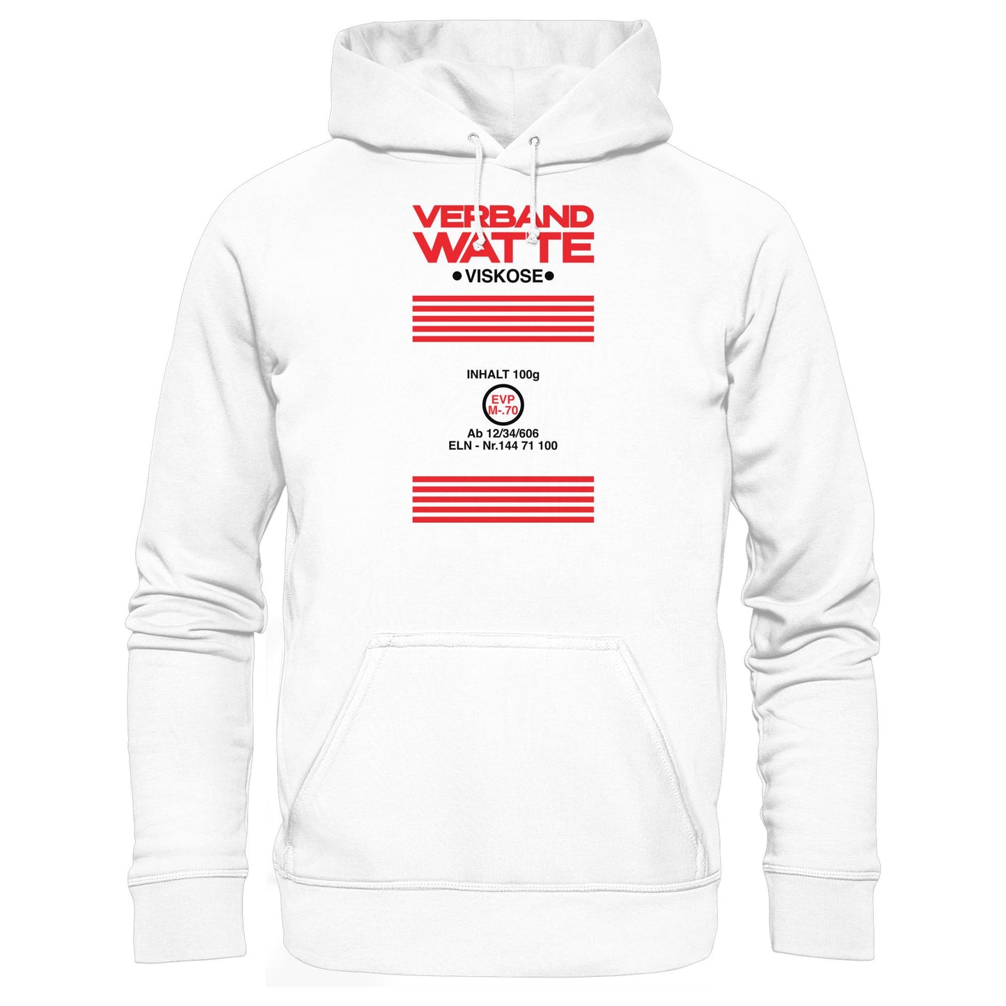 DDR Ostalgie Kapuze / Hoodie Unisex • VERBAND WATTE VISKOSE