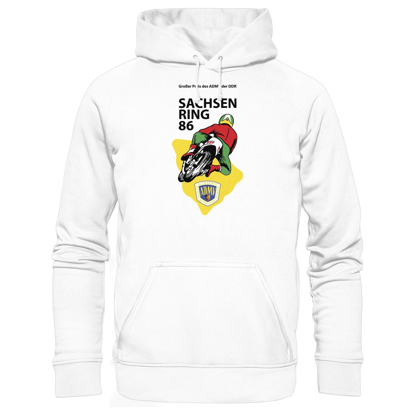DDR Ostalgie Kapuze / Hoodie Unisex • GROSSER PREIS DER DDR - SACHSENRING 1986