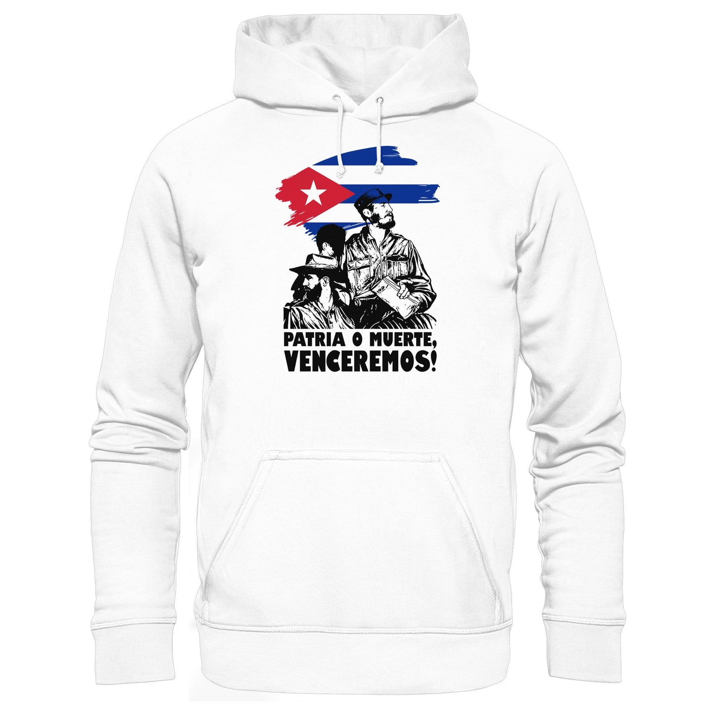 DDR Ostalgie Kapuze / Hoodie Unisex • KUBA - PATRIA O MUERTE, VENCEREMOS! (ORIGINAL PLAKAT)