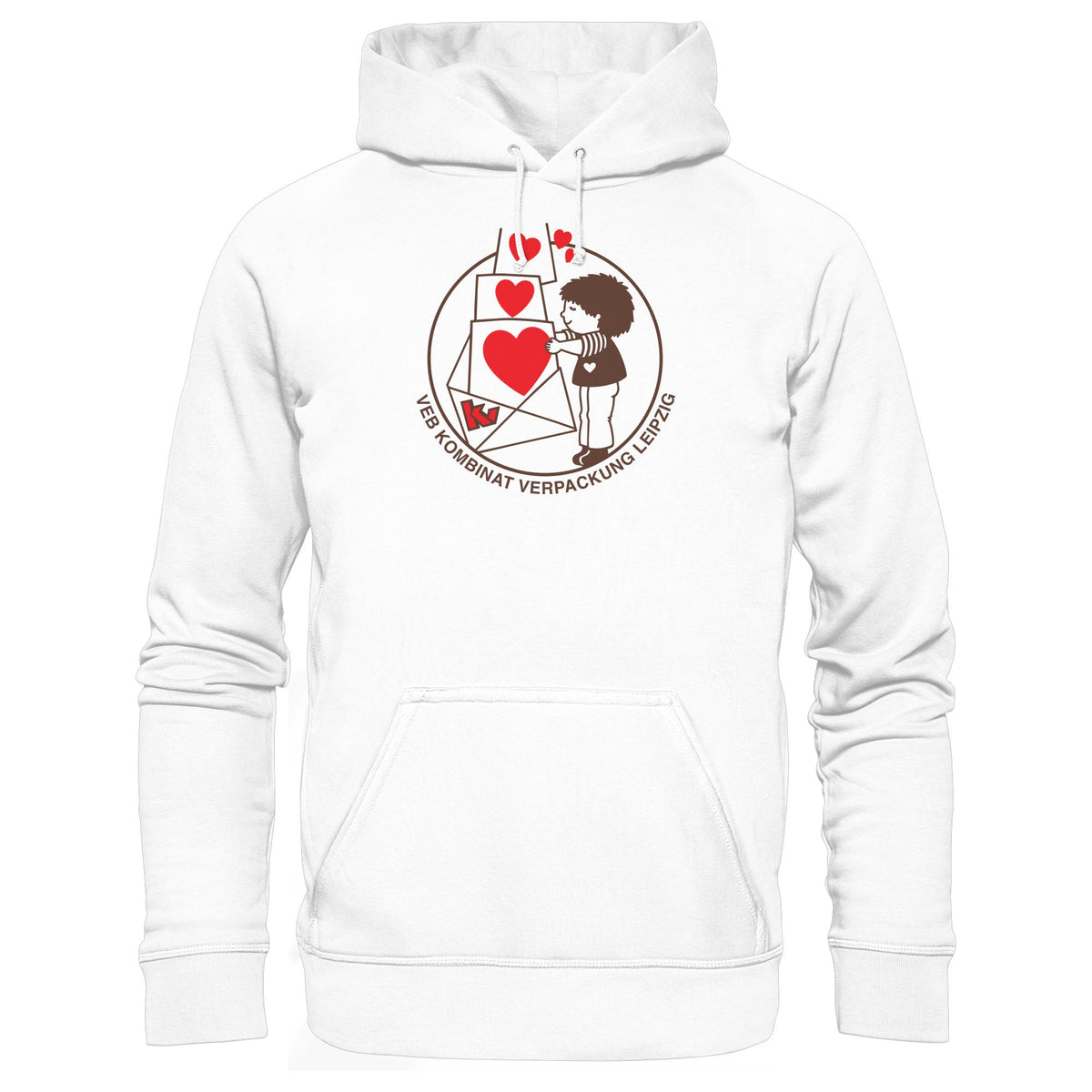 DDR Ostalgie Kapuze / Hoodie Unisex • VEB KOMBINAT VERPACKUNG LEIPZIG