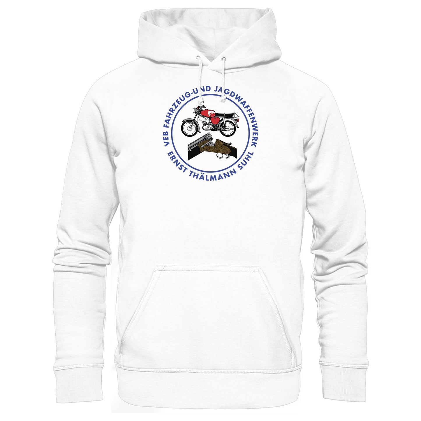 DDR Ostalgie Kapuze / Hoodie Unisex • VEB SUHL ERNST-THÄLMANN-WERK (LOGO 1980ER)