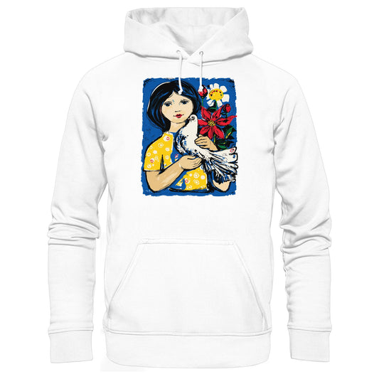 DDR Ostalgie Kapuze / Hoodie Unisex •  WALTER WOMACKA - MÄDCHEN MIT FRIEDENSTAUBE