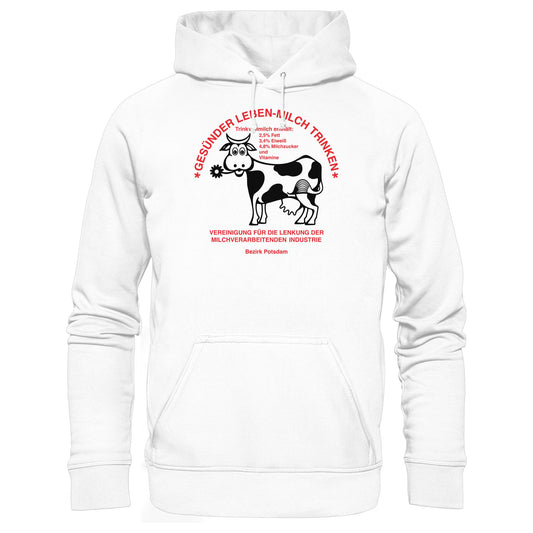 DDR Ostalgie Kapuze / Hoodie Unisex • GESÜNDER LEBEN - MILCH TRINKEN, POTSDAM