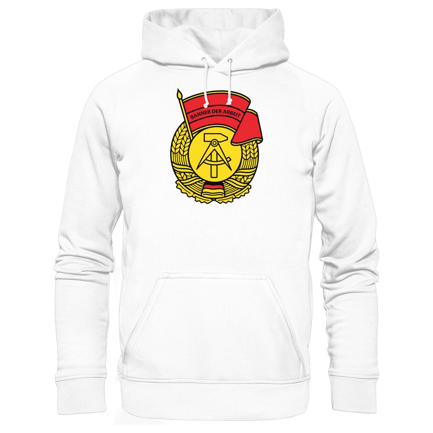 DDR Ostalgie Kapuze / Hoodie Unisex • BANNER DER ARBEIT
