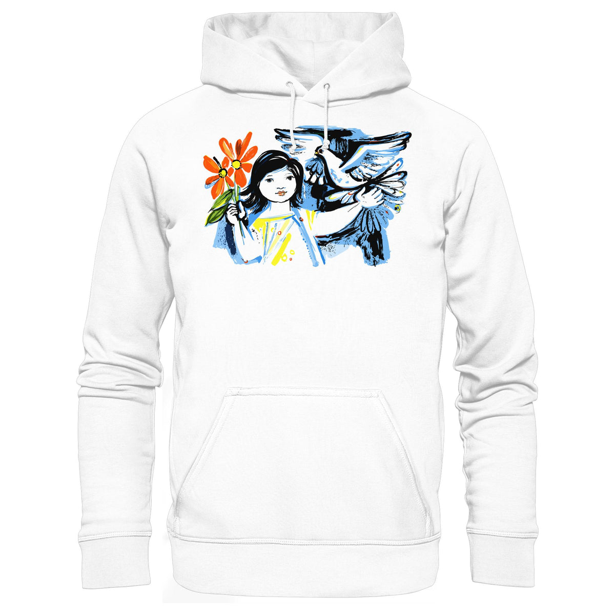 DDR Ostalgie Kapuze / Hoodie Unisex • WALTER WOMACKA - MÄDCHEN MIT FRIEDENSTAUBE (1963)