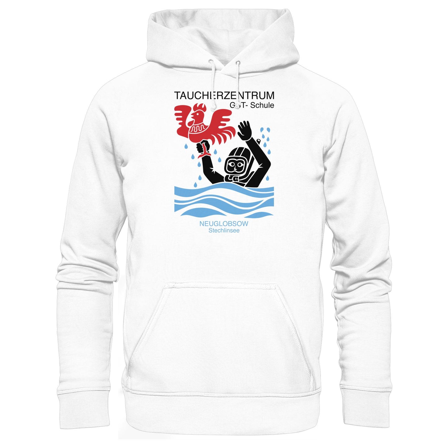 DDR Ostalgie Kapuze / Hoodie Unisex • GST-TAUCHSCHULE NEUGLOBSOW STECHLINSEE