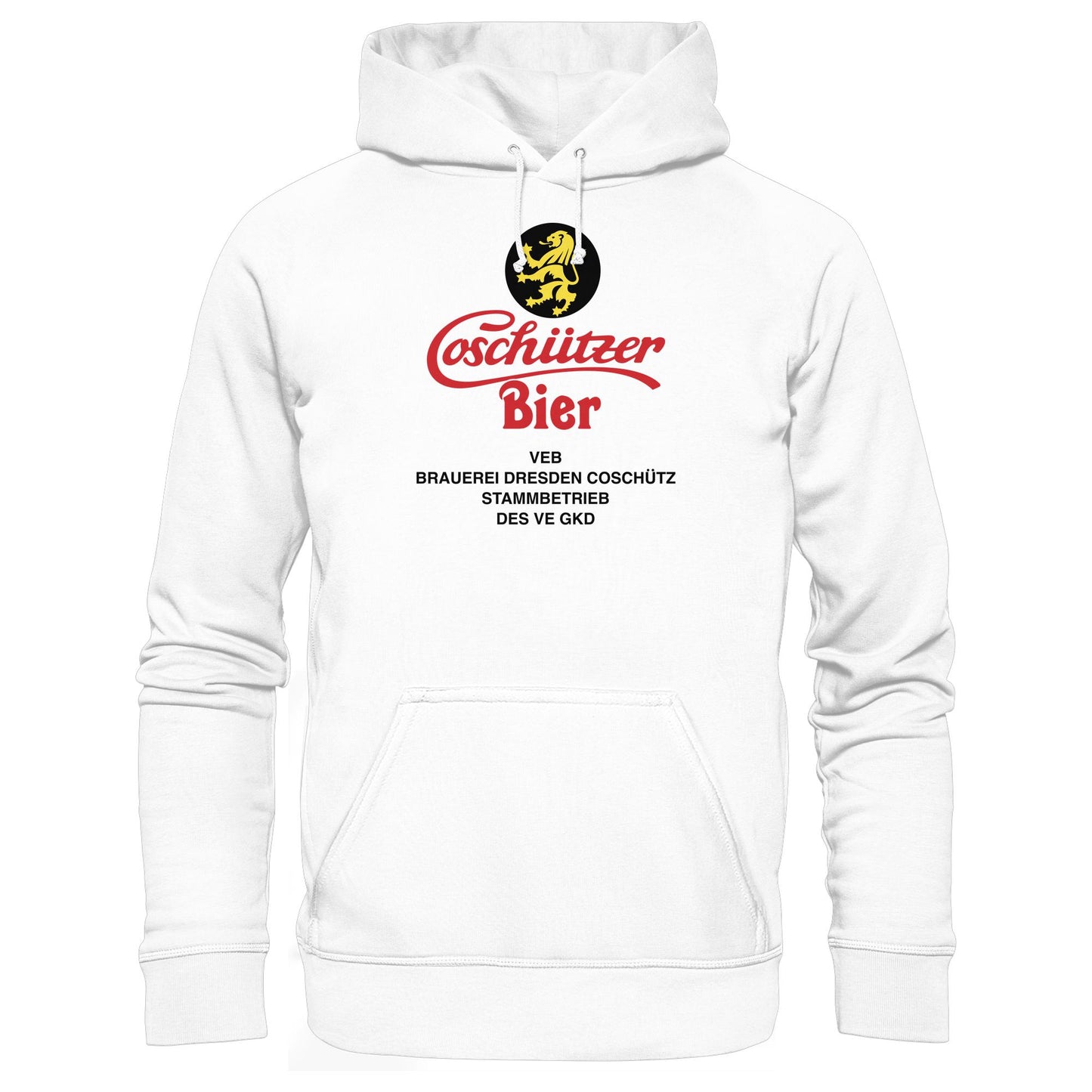 DDR Ostalgie Kapuze / Hoodie Unisex • COSCHÜTZER BIER - VEB BRAUER DRESDEN