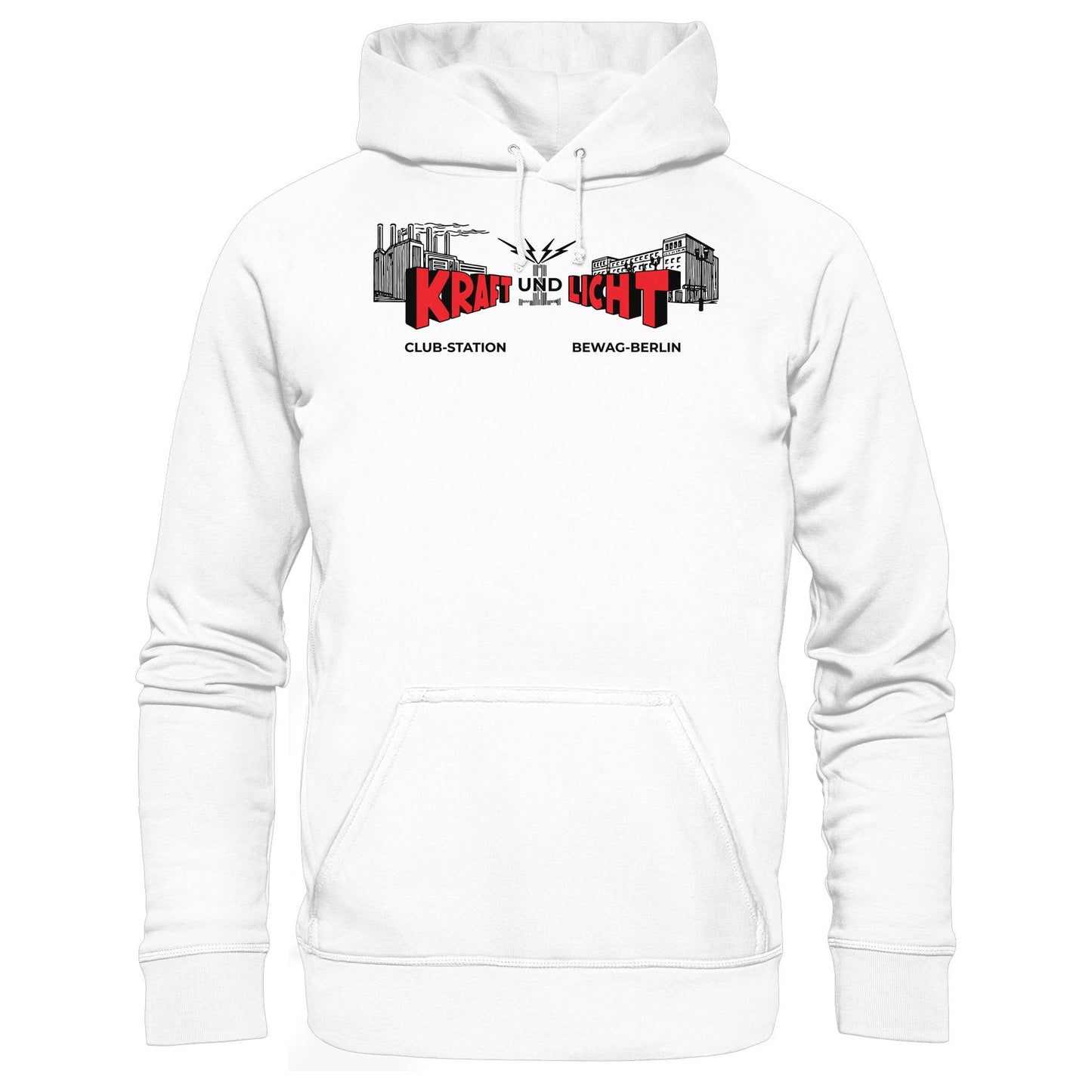 DDR Ostalgie Kapuze / Hoodie Unisex • KRAFT UND LICHT - BEWAG BERLIN