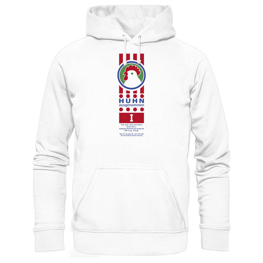 DDR Ostalgie Kapuze / Hoodie Unisex • HUHN AUSGENOMMEN - VEB EIER UND GEFLÜGEL GERA