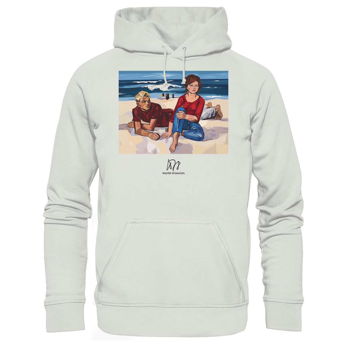 DDR Ostalgie Kapuze / Hoodie Unisex • WALTER WOMACKA - AM STRAND (1962)