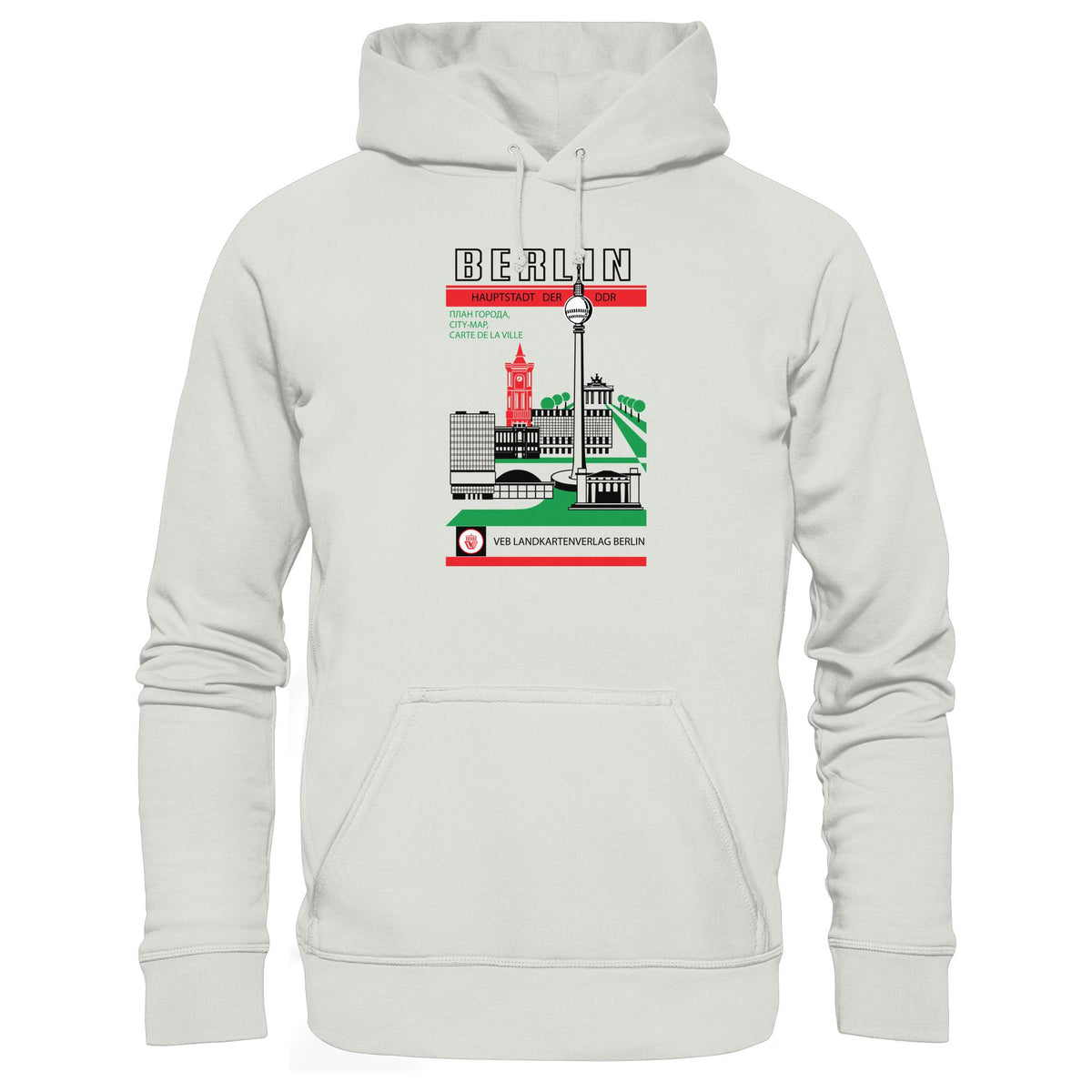 DDR Ostalgie Kapuze / Hoodie Unisex • BERLIN, HAUPTSTADT DER DDR (ORIGINAL TITEL STADTFÜHRER)