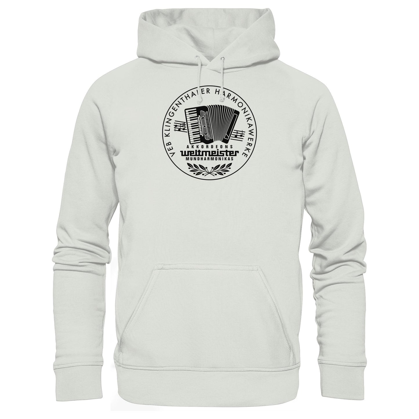 DDR Ostalgie Kapuze / Hoodie Unisex • WELTMEISTER VEB KLINGENTHALER HARMONIKAWERKE