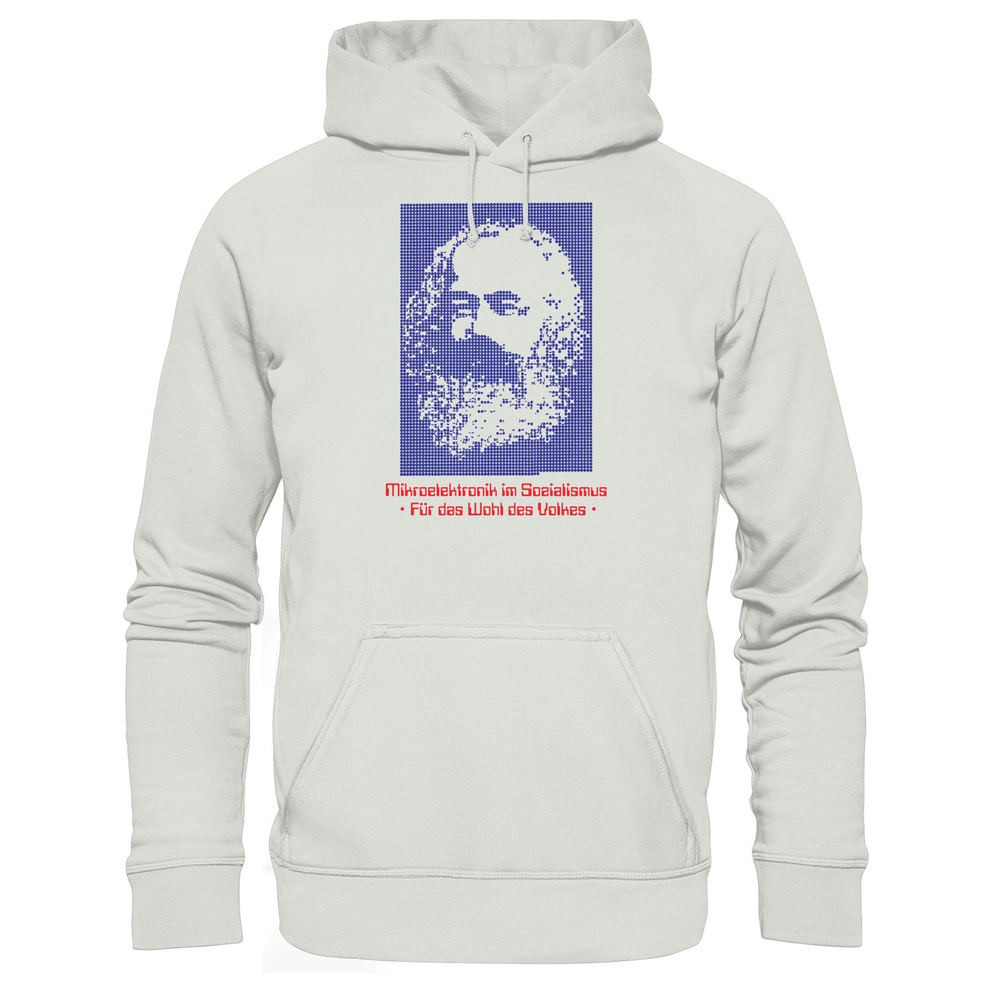 DDR Ostalgie Kapuze / Hoodie Unisex • DDR MIKROELEKTRONIK FÜR DAS WOHL DES VOLKES (ORIGINAL POSTER)