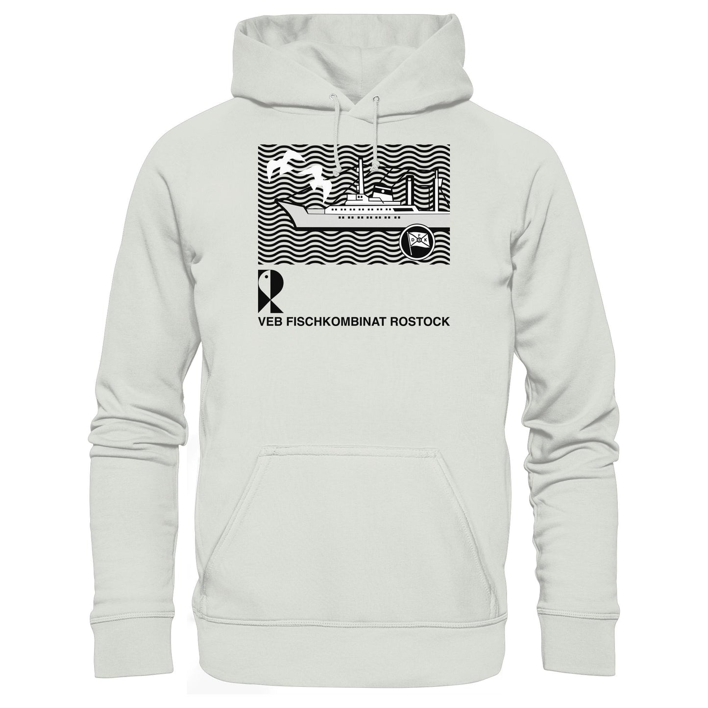 DDR Ostalgie Kapuze / Hoodie Unisex •  VEB FISCHKOMBINAT ROSTOCK
