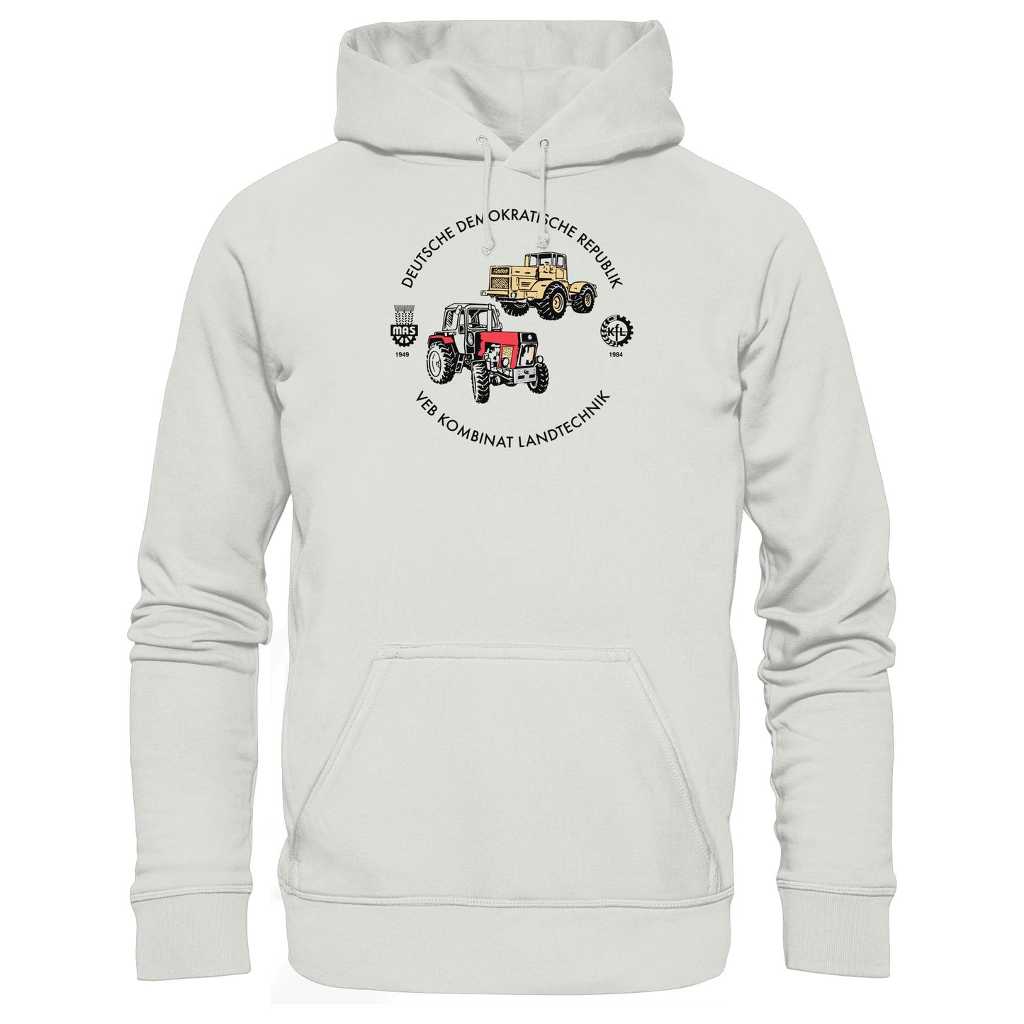 DDR Ostalgie Kapuze / Hoodie Unisex • VEB KOMBINAT LANDTECHNIK (ORIGINAL GEDÄCHTNISTELLER)
