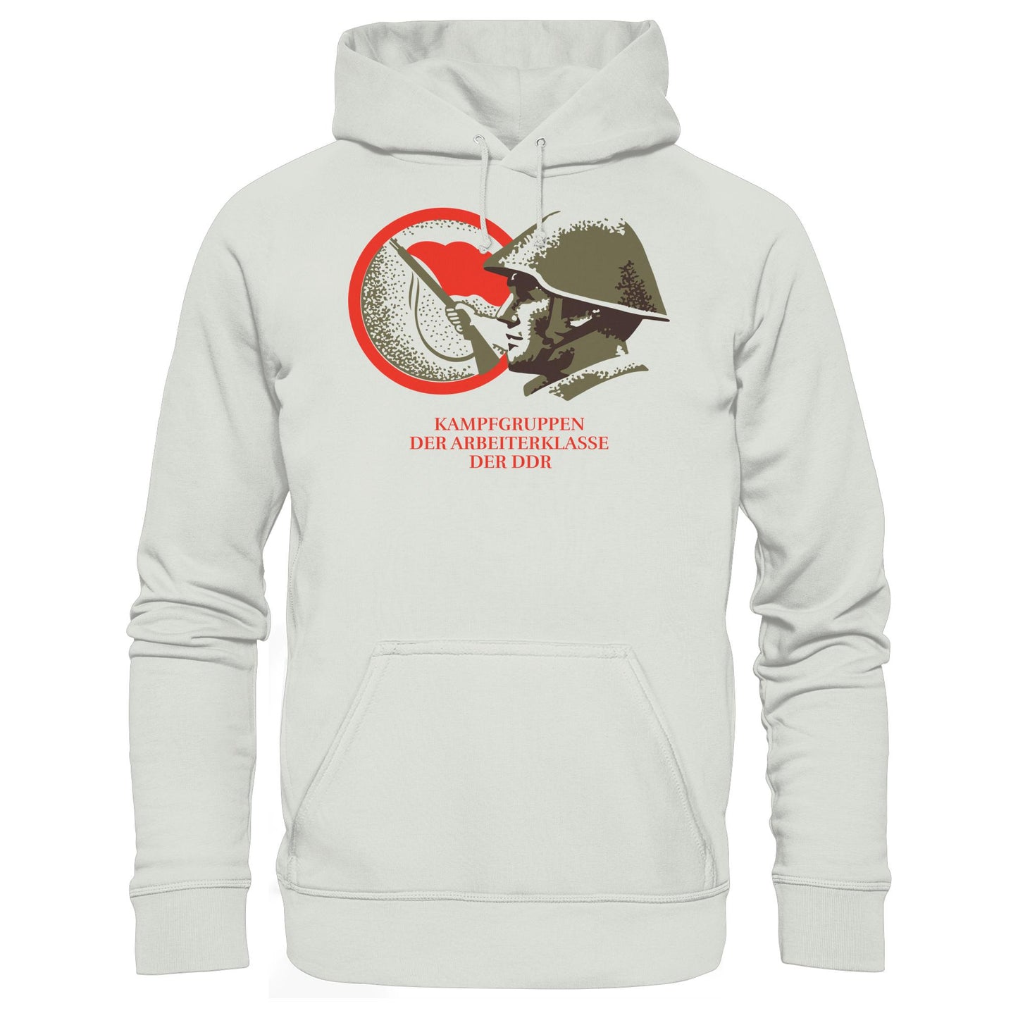 DDR Ostalgie Kapuze / Hoodie Unisex • KAMPFGRUPPEN DER ARBEITERKLASSE (ORIGINAL BRIEFMARKE)