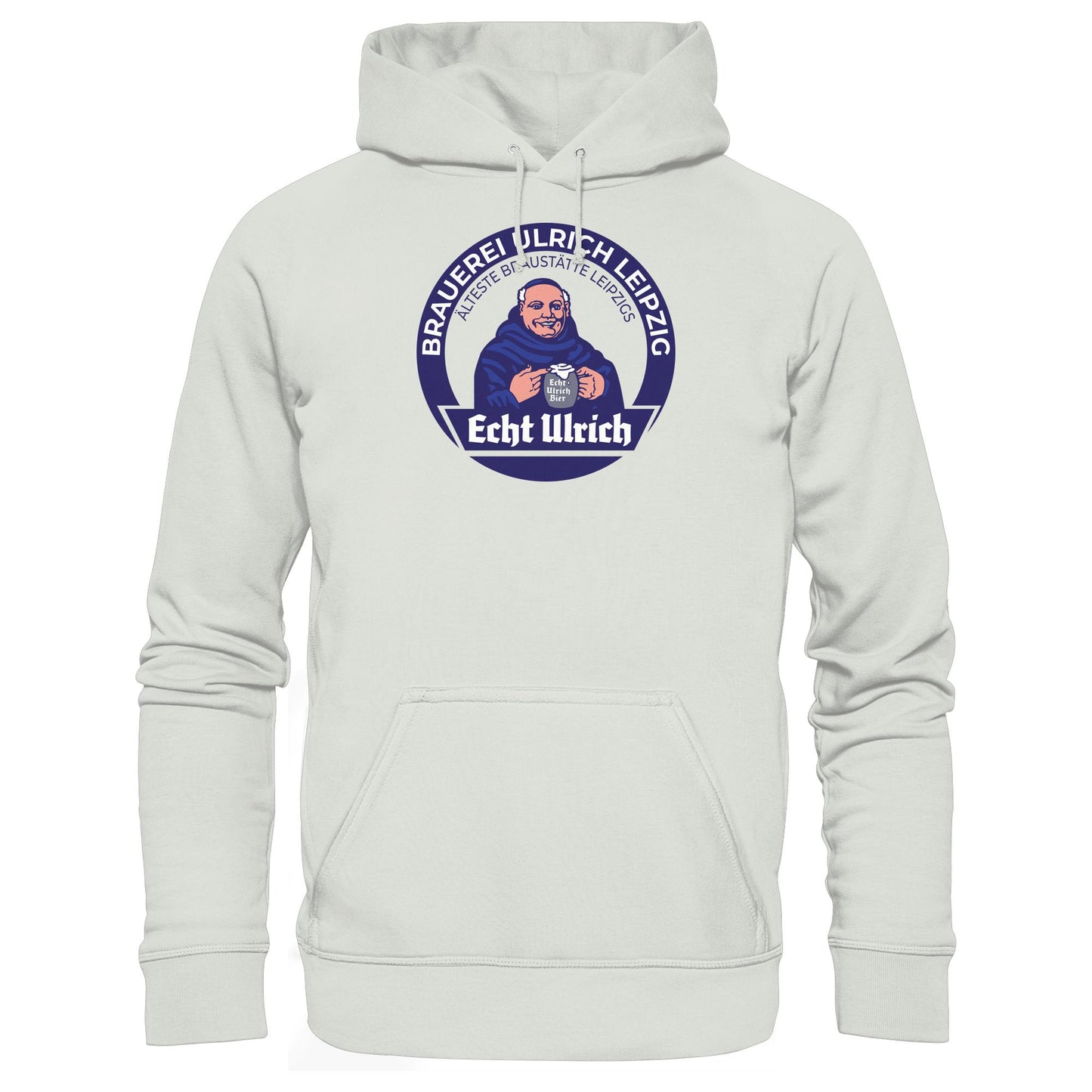 DDR Ostalgie Kapuze / Hoodie Unisex • ECHT ULRICH BIER LEIPZIG (ORIGINAL BIERDECKEL)