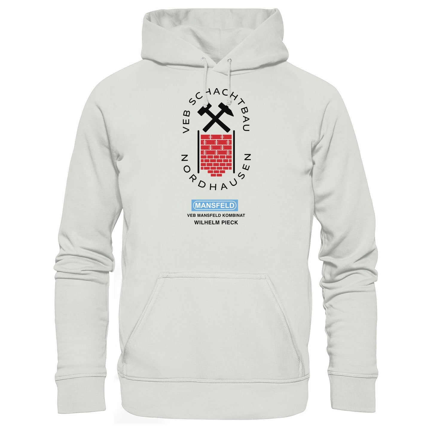 DDR Ostalgie Kapuze / Hoodie Unisex • VEB SCHACHTBAU NORDHAUSEN - VEB MANSFELD KOMBINAT