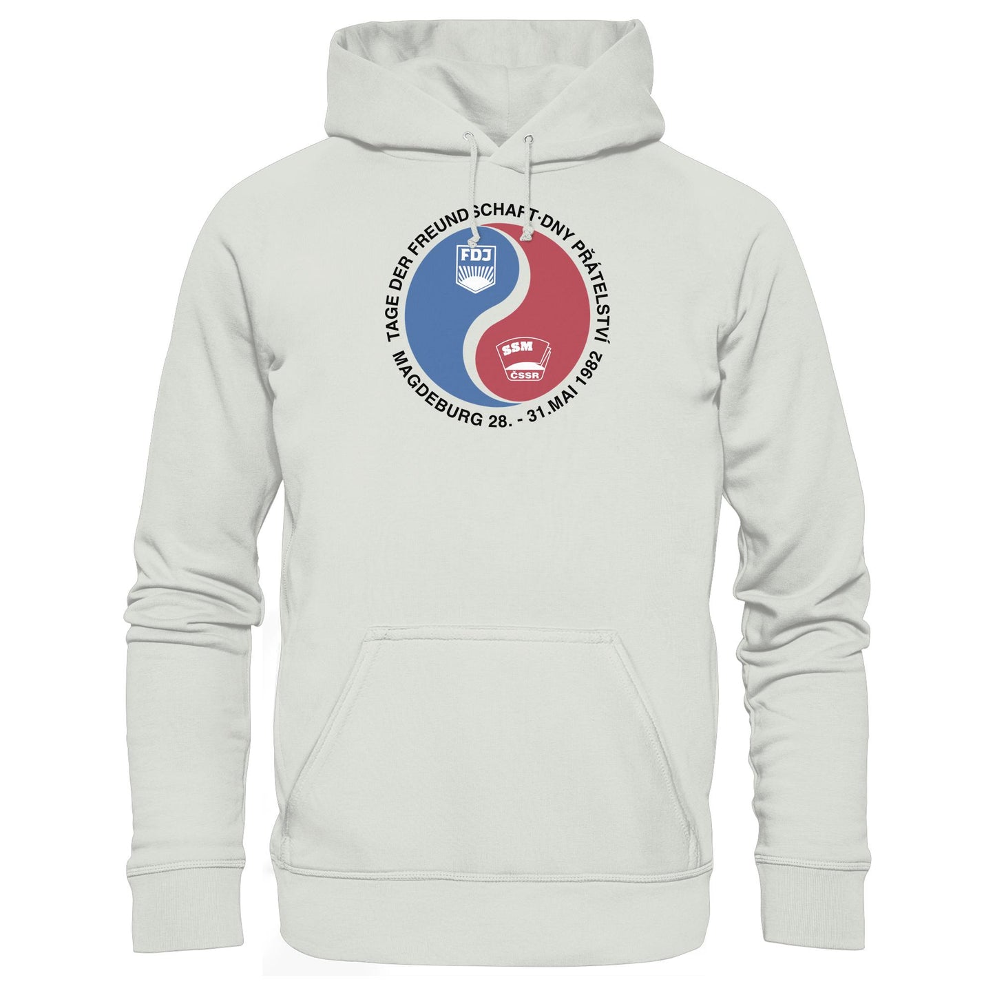 DDR Ostalgie Kapuze / Hoodie Unisex • TAG DER FREUNDSCHAFT MAGDEBURG 1982 DDR-CSSR