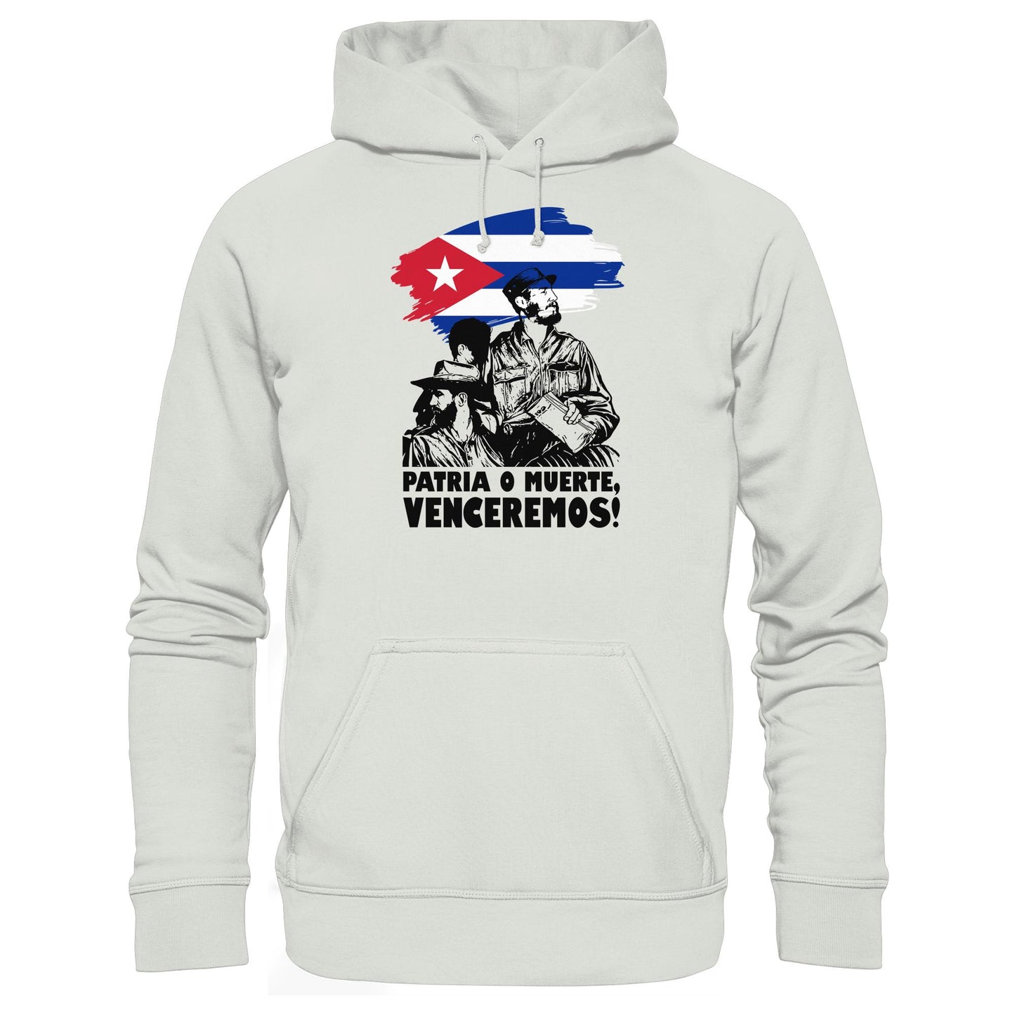 DDR Ostalgie Kapuze / Hoodie Unisex • KUBA - PATRIA O MUERTE, VENCEREMOS! (ORIGINAL PLAKAT)