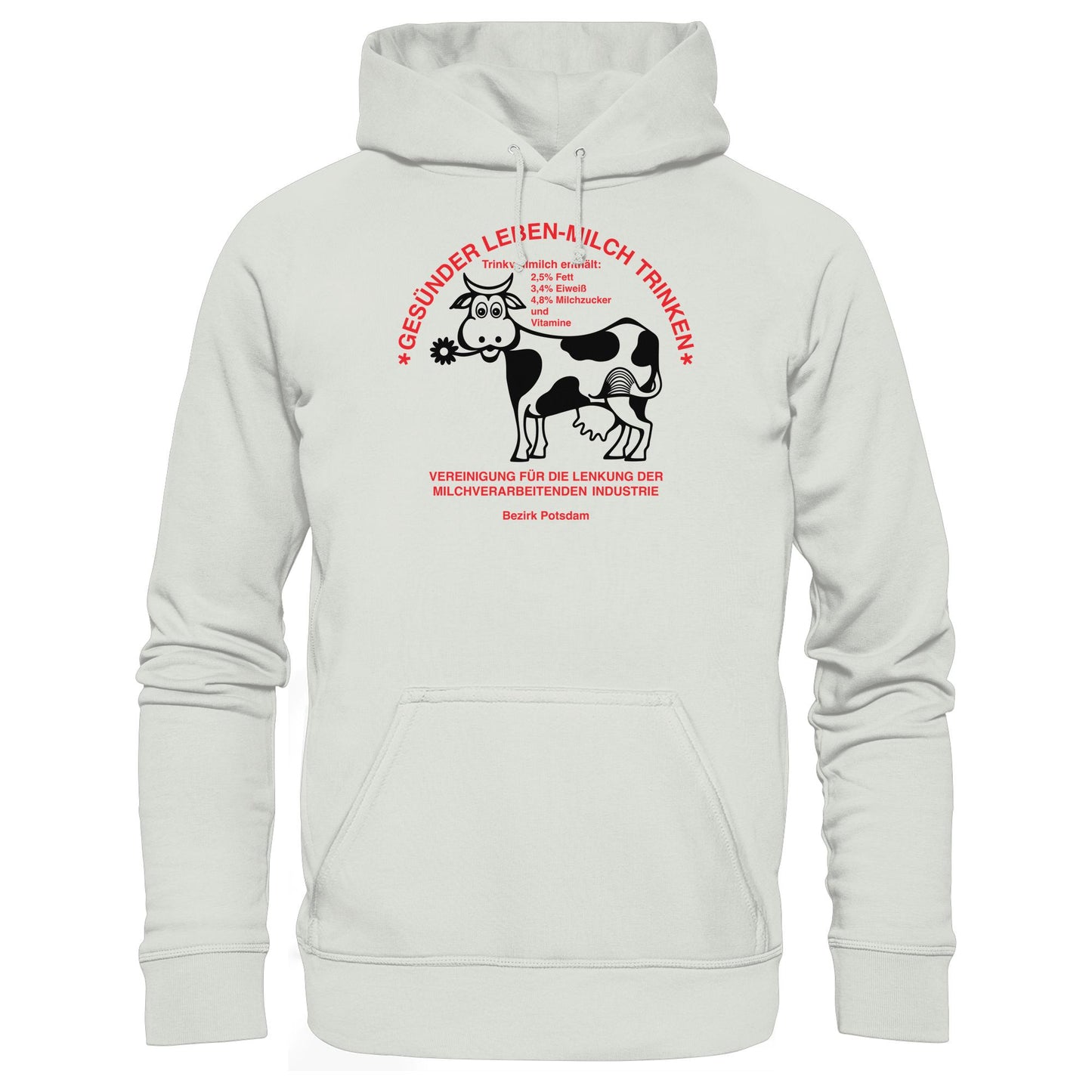 DDR Ostalgie Kapuze / Hoodie Unisex • GESÜNDER LEBEN - MILCH TRINKEN, POTSDAM