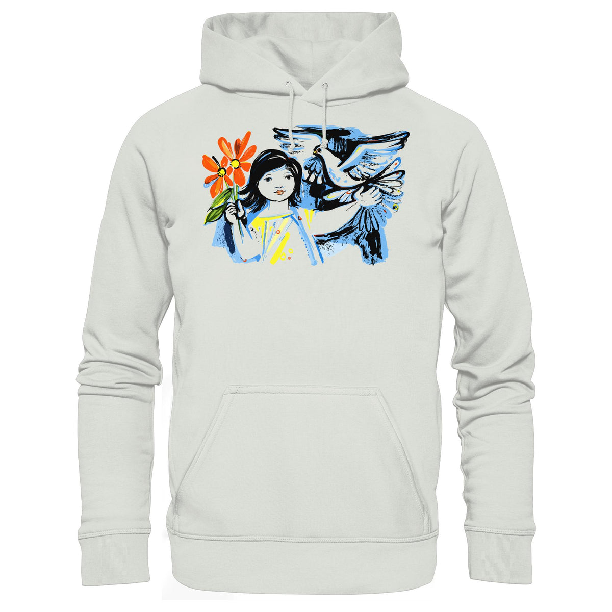 DDR Ostalgie Kapuze / Hoodie Unisex • WALTER WOMACKA - MÄDCHEN MIT FRIEDENSTAUBE (1963)