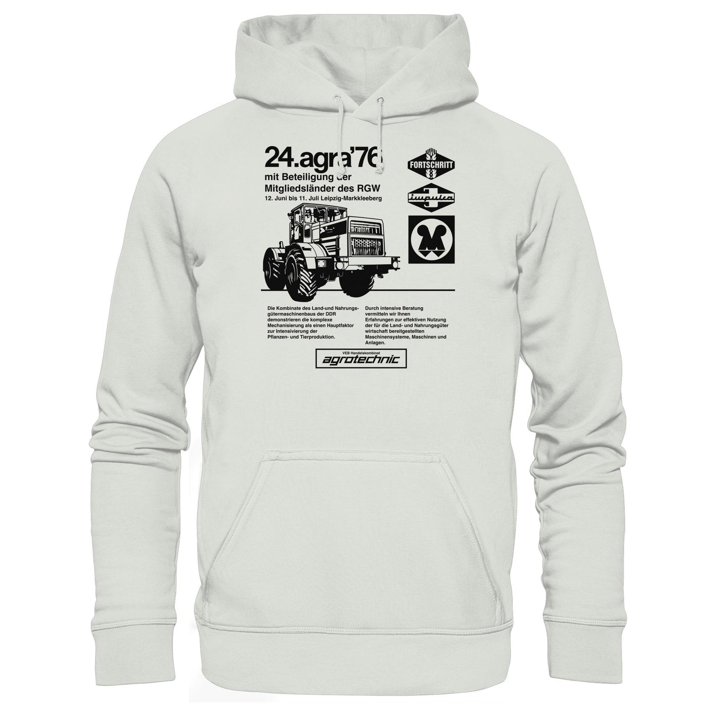 DDR Ostalgie Kapuze / Hoodie Unisex • AGRA 1976, LEIPZIG-MARKKLEEBERG