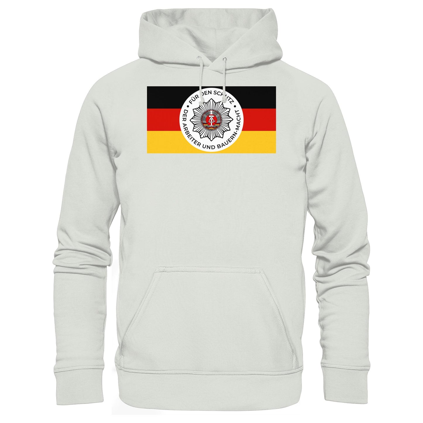 DDR Ostalgie Kapuze / Hoodie Unisex • NVA - FÜR DEN SCHUTZ DER ARBEITER- UND BAUERNMACHT (ORIGINAL BANDEROLE)