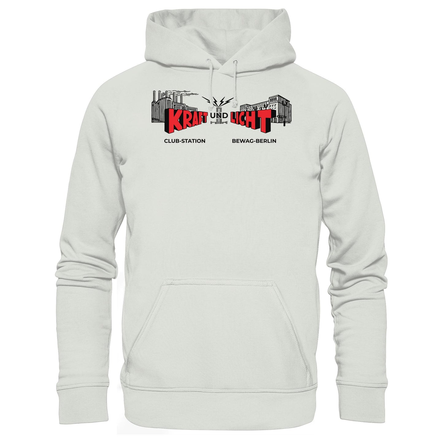 DDR Ostalgie Kapuze / Hoodie Unisex • KRAFT UND LICHT - BEWAG BERLIN