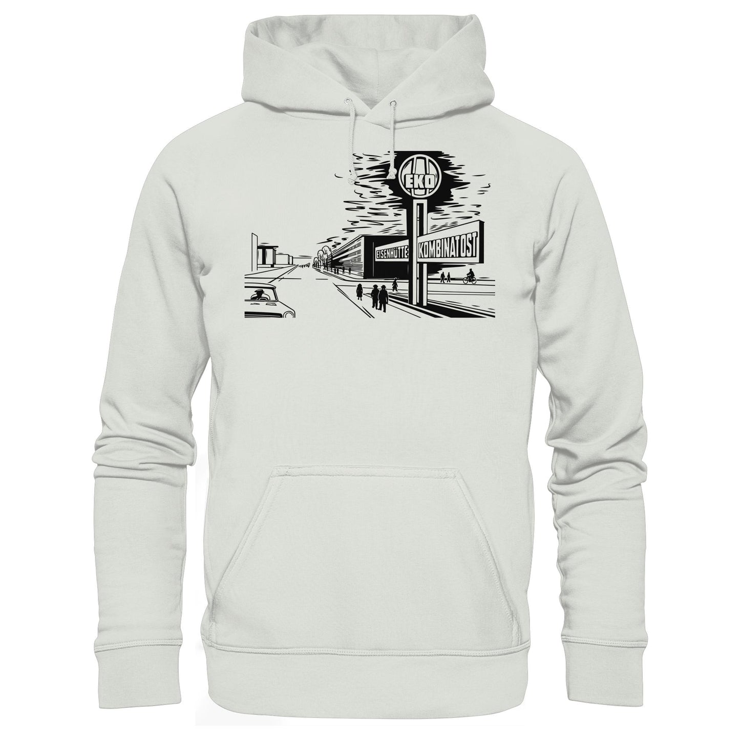DDR Ostalgie Kapuze / Hoodie Unisex • EISENHÜTTENKOMBINAT OST (EKO) - ORIGINAL POSTSTEMPEL
