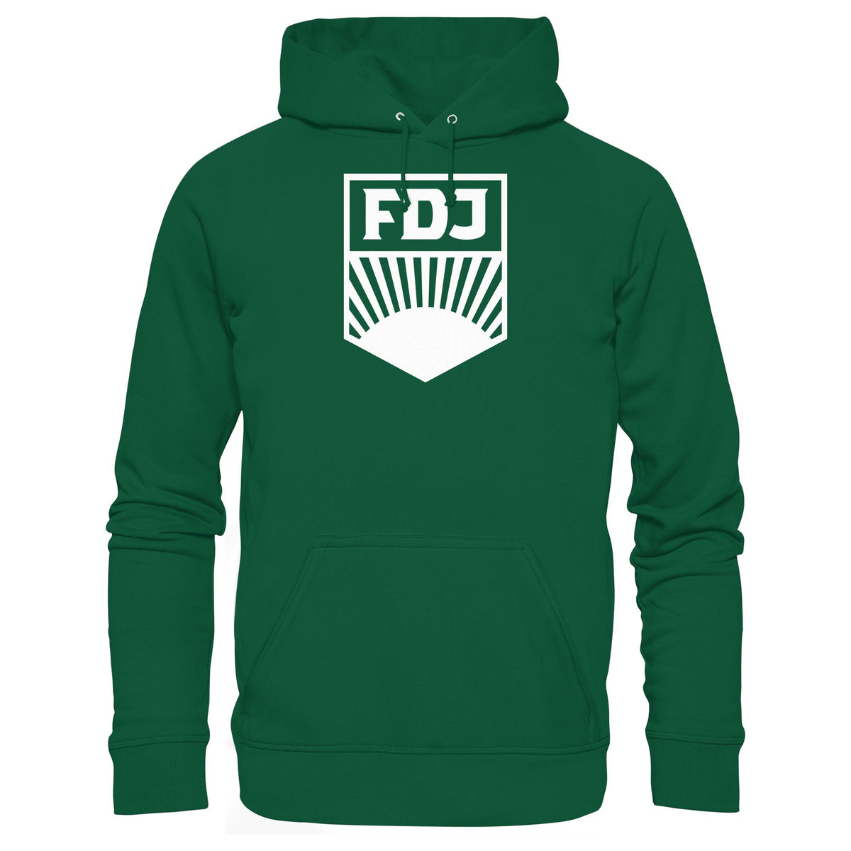 DDR Ostalgie Kapuze / Hoodie Unisex • FDJ FREIE DEUTSCHE JUGEND - WEISS